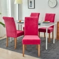 thumbnail image 2 of Dining Room Chair Slipcover,Stretch Velvet Chair Covers Universal Removable Washable Anti-Dust Soft Parsons Chair Protector for Hotel Kitchen Wedding Ceremony-4-E, 2 of 9