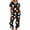 Black, variant on Women Halloween Pajamas Set Print Halloween Pj Set 2-Piece Outfit Short Sleeve Top and 7/8 Pants for Parties, Daily Wear Black L