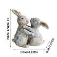 thumbnail image 4 of Love Bunny Adornos Pareja Escultura Adornos Jardín Decoración Adornos Manualidades Regalos Wmkox8yii  gf7702, 4 of 4