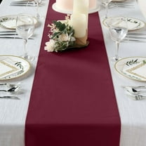 Efavormart Pack of 5 | BURGUNDY Premium Polyester Table Top Runner For Weddings Birthday Party Banquets Decor Fit Rectangle and Round Table