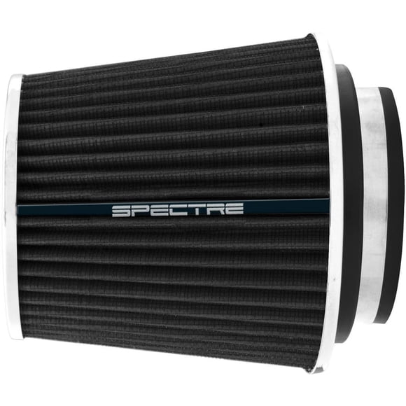 Spectre Industries Air Filter 8131 HPR; Black; Pre-Oiled Cotton Fiber; P4 Cone With Multi-Fit Base; Single Centered Flange; Chrome Top