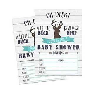 Airplane Baby Shower Invitations with Envelopes 15 Pack Blank Set