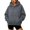 Grey, variant on Hoodies Women Solid Long Sleeve Pullover Sweatshirt Tops Casual Waist Cinching Cropped Outfits Fall Winter Apparel
