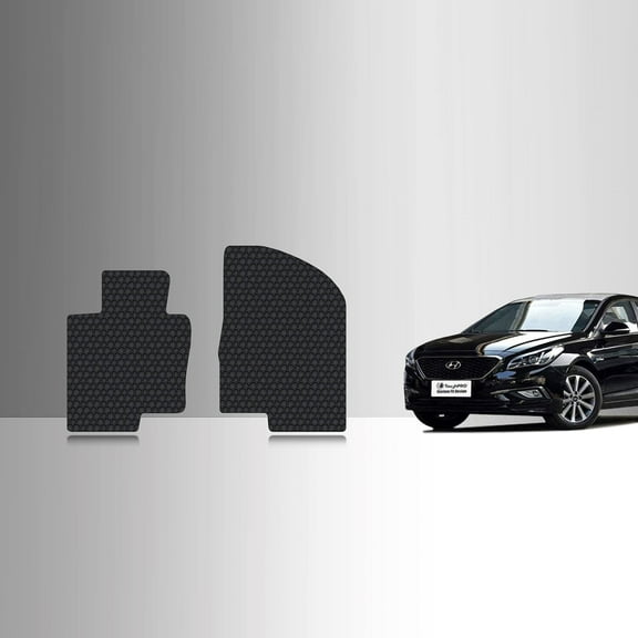 ToughPRO Front Mats Compatible with Hyundai Sonata 2013 - All Weather Heavy Duty (Made in USA) Black Rubber
