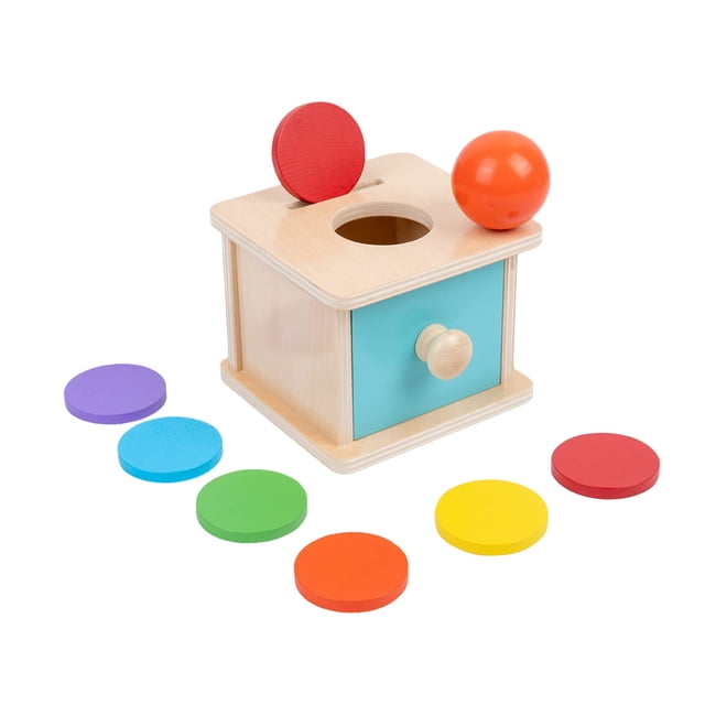 Monedero Montessori Toy Adena con bola para bebés de 6 a 12 meses