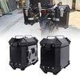 thumbnail image 1 of 18L Motorcycle Side Case Aluminium Alloy Hard Saddlebag Box with Safety Lock and Handle for Helmet Luggage, 1 of 7