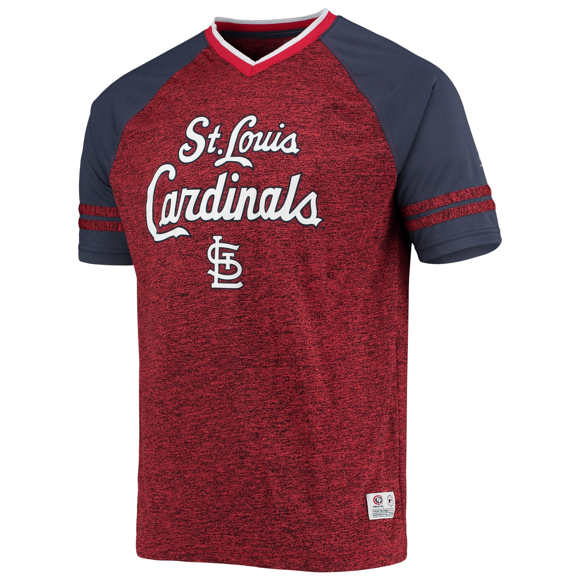 Men's St. Louis Cardinals Stitches Light Blue/Gray Raglan Pullover