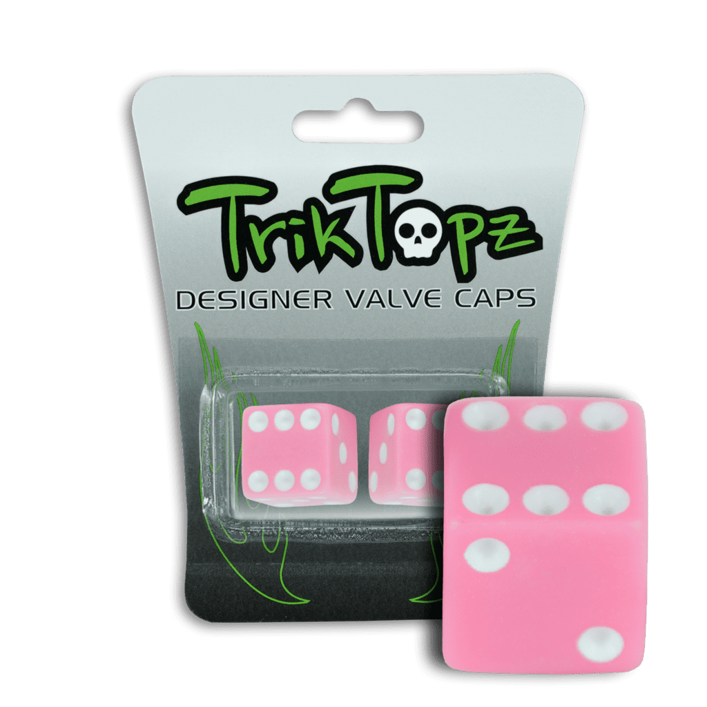 Trick Top Valve Caps Dice-Pink 