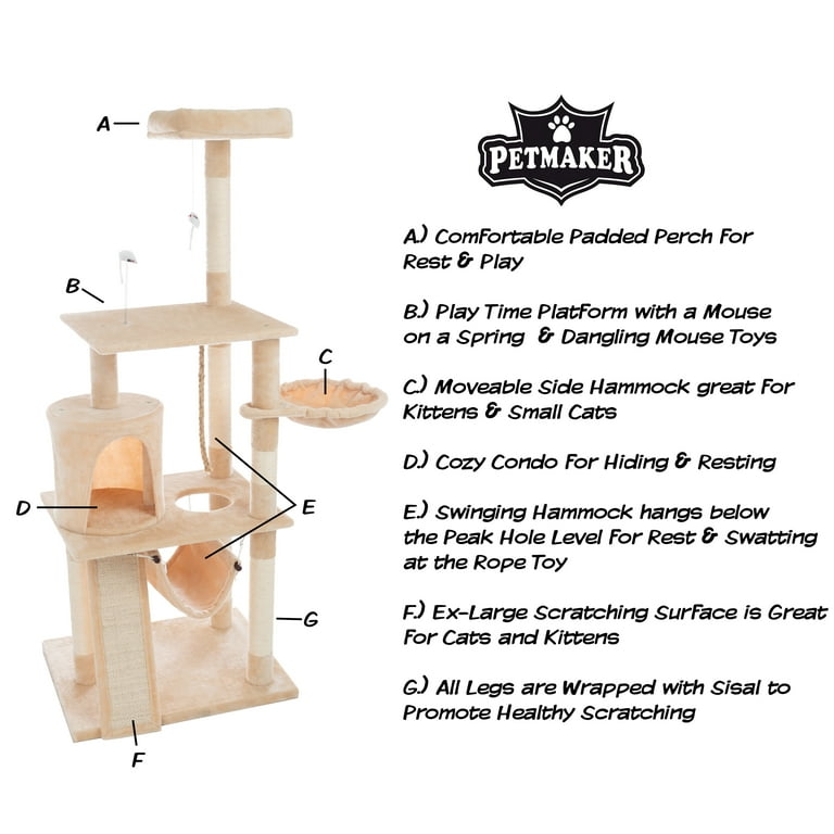 Cat tree with 2 hammocks cheap