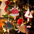 thumbnail image 4 of Adorno colgante para árbol de Navidad, colgante de ángel de Papá Noel y niña, suministros de decoración para fiestas de Feliz Navidad, 4 of 5