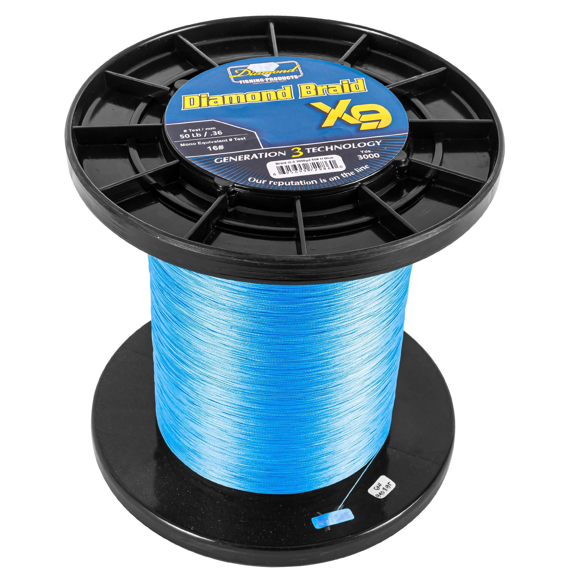 Diamond Fishing Products Diamond Braid Generation III 9X 3000 Yards Blue, 10#