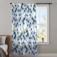 thumbnail image 3 of Navy Blue Roses Sheer Curtains 72 Inches Long, Spring Floral Elegant Pastoral Botanical Light Filering Curtains, Breathable Simi Curtain Privacy Drapes for Living Room Bedroom Window Treatment, 3 of 9