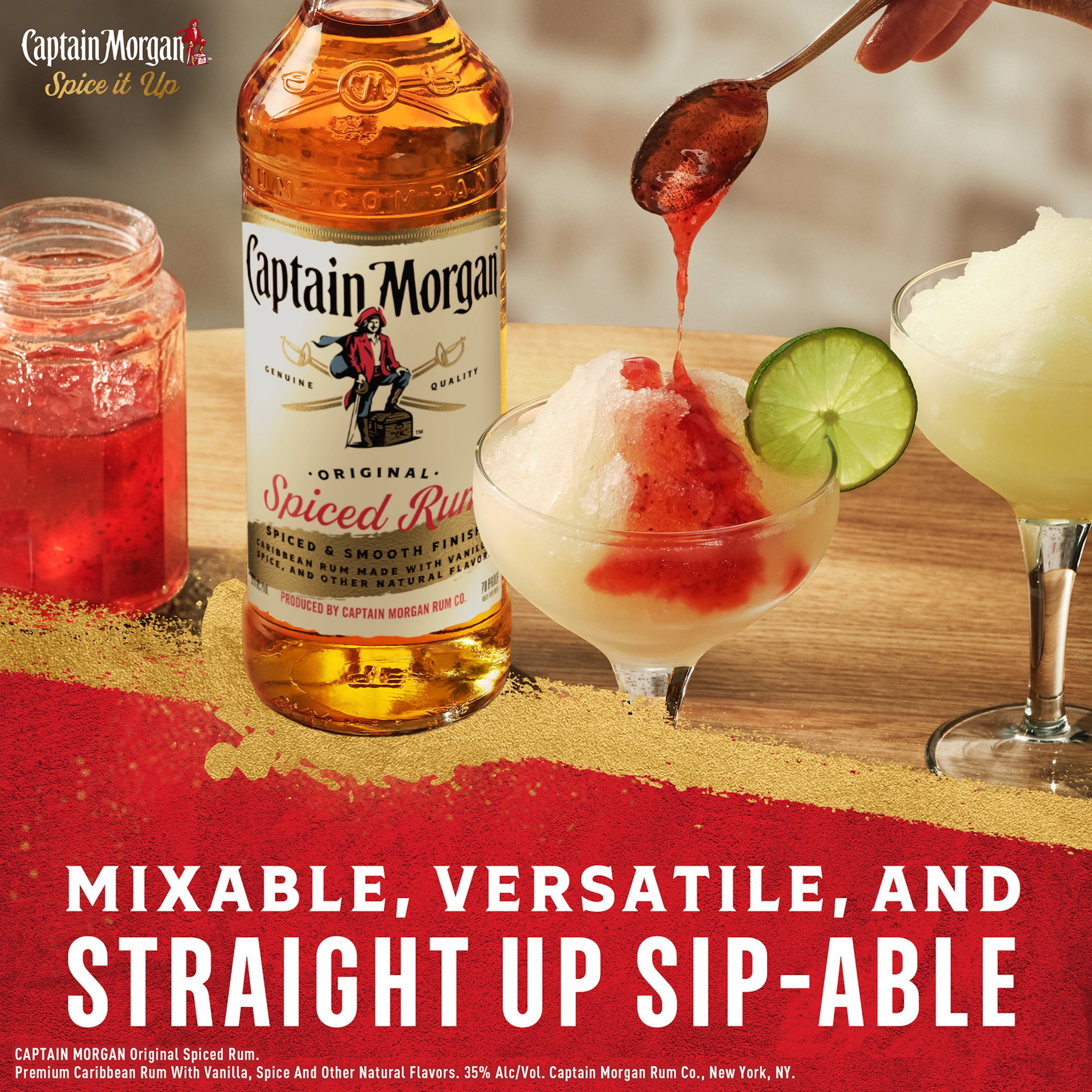 Captain Morgan Original Spiced Rum, 1.75 L, 35% ABV