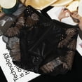 thumbnail image 6 of TNOBHG Women Panties Women Panties Lace Flower Embroidery Mid Waist Elastic Soft Breathable Anti-septic Glossy Ice Silk Lady Underpants Underwear Women, 6 of 8