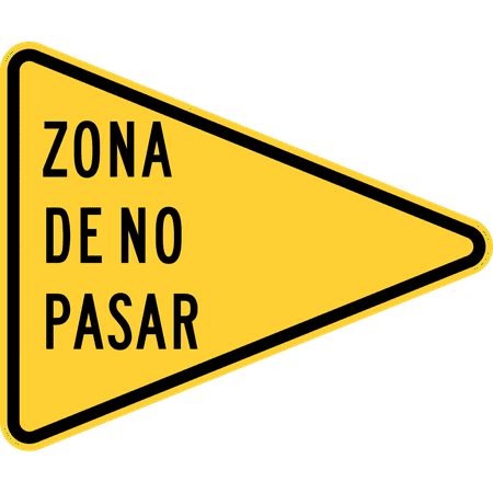 Traffic Signs - Zona De No Pasar (No Passing Zone), Puerto Rico 12 x 18 Peel-n-Stick Sign Street Weather Approved (Best Way To Cut And Peel Butternut Squash)