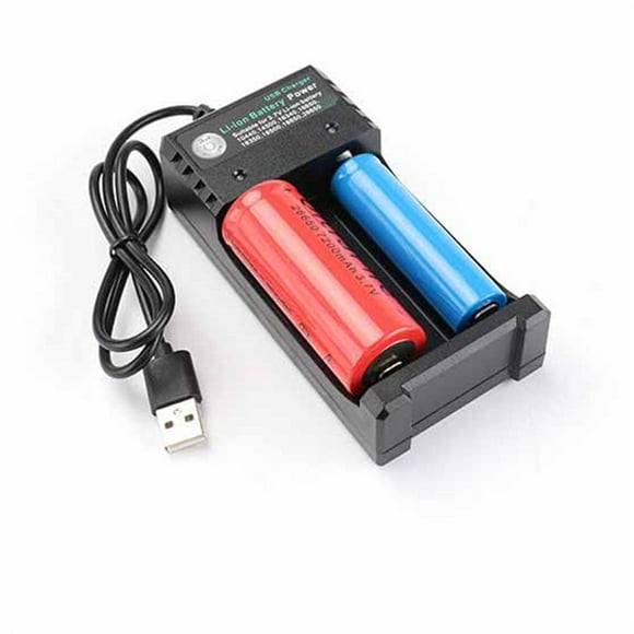 3.7V 18650 Charger Li-ion Battery USB Independent Charging Portable 18350 16340 14500 Battery Charger Two slots