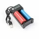 3.7V 18650 Chargeur Li-ion Batterie USB Charge Indépendante 18350 16340 14500 Chargeur de Batterie Deux Emplacements – image 1 sur 6