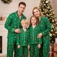thumbnail image 4 of NIPAXO Family Matching Christmas Pajamas Set Long Sleeve Elf Hat & Candy Cane Print Holiday Sleepwear with White Piping for Dad Mom Kids, 4 of 10