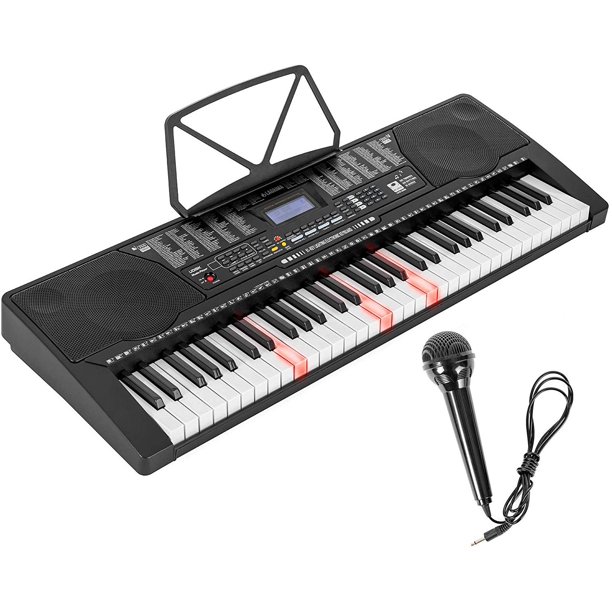 LAGRIMA 61 Key Electric Keyboard Piano w/Light Up Keys for Beginner