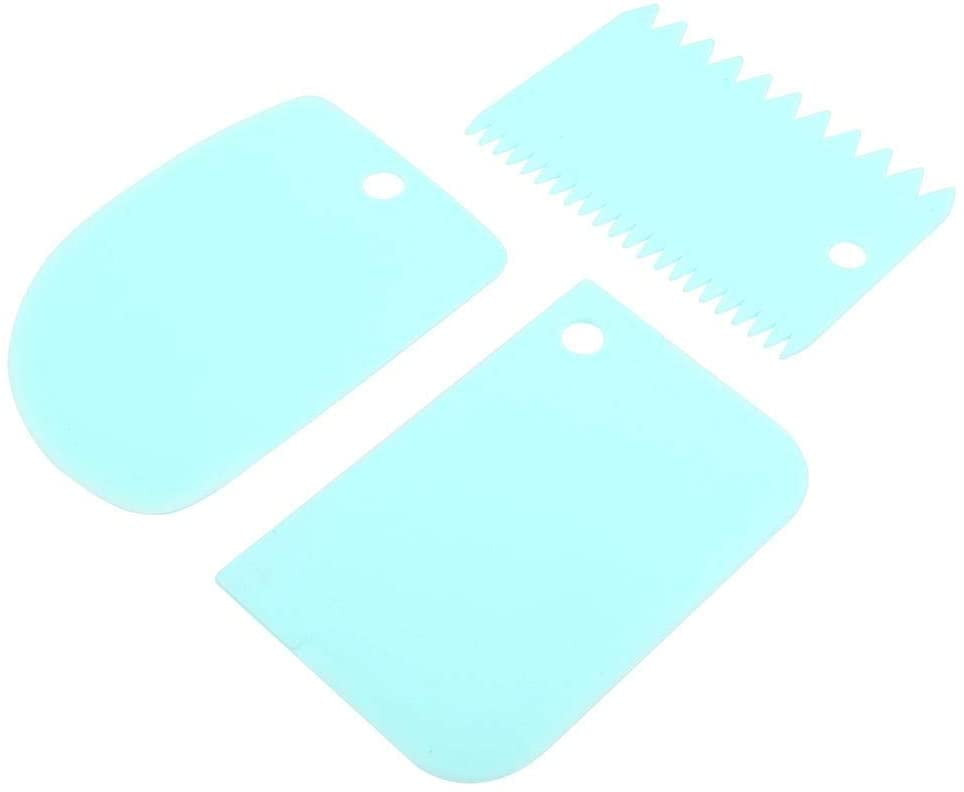 bench scraper plastic, 3Pcs Bench Scraper and Chopper Dough Scraper