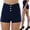 Navy/Gold, variant on Women's High Waist Three Button Shorts