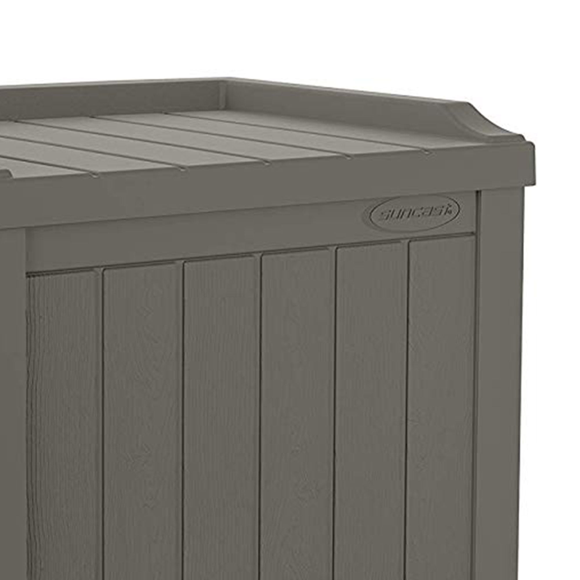 22 Gallon Small Deck Box with Storage Seat - Stoney