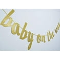 thumbnail image 2 of Baby Way Banner Hanging Garland for Gender Reveal Party Decorations Pregnancy Photo Prop Welcome Baby Cake Table Backdrop Sign (Gold Glitter), 2 of 4