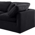 thumbnail image 6 of Meridian Furniture Indulge 129" Contemporary Velvet Modular Sofa in Black, 6 of 9
