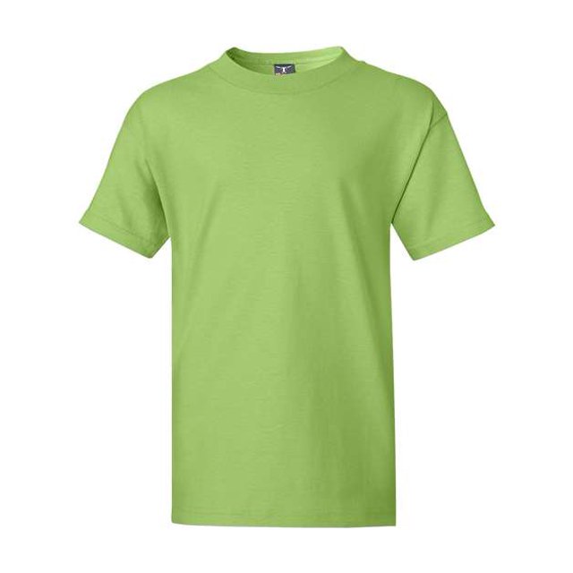 Hanes Beefy-T Boy`s T-Shirt, M, Lime