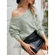 thumbnail image 5 of Suéteres de punto de mujer Suéteres casuales de manga larga con cuello en V Abanopi Camiseta de manga corta, 5 of 7