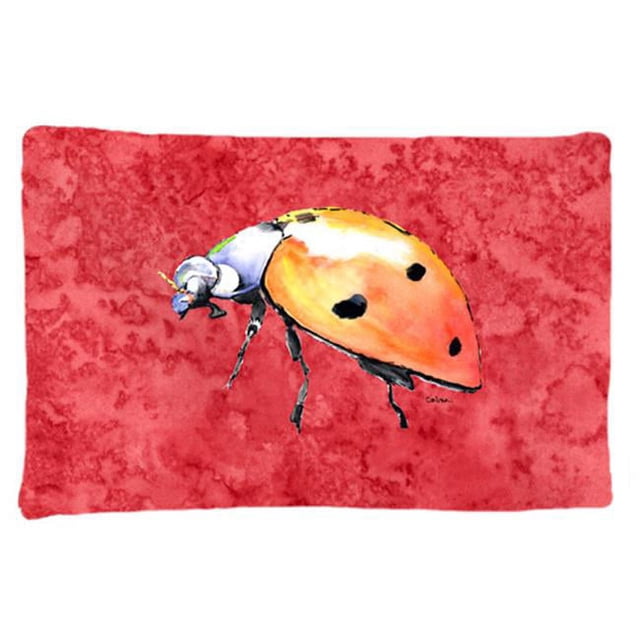Carolines Treasures 8868PILLOWCASE Lady Bug Taie d'Oreiller Standard en Tissu Anti-Humidité Rouge