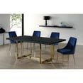 thumbnail image 5 of Karina Navy Velvet Dining Chair, Set of 2-Color:Navy Velvet,Finish:Gold,Style:Contemporary, 5 of 5