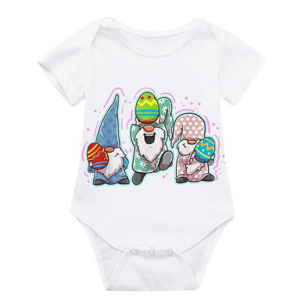 

Infant Newborn Baby Girls Boys Easter Bunny Bodysuit Romper Casual Clothes