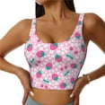 thumbnail image 2 of Lsque Cherry Strawberry Printed Women'S Sports Bra, Compression, Moisture Wicking, High-Impact Sports Bra For Women,Supportive sports bra-X-Large, 2 of 9