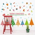 thumbnail image 1 of 2 piezas coloridos árboles de Navidad rodapié pegatina calcomanía niños habitación jardín de infantes JAMW Sencillez, 1 of 4