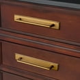 thumbnail image 3 of Goo-Ki 5''(128mm) Hole Centers Antique Brass Cabinet Pulls with Long Backplate, Zinc Alloy Cabinet Drawer Handles for Dresser,Wardrobe,Cupboard,Cabinet Hardware,2 Pack, 3 of 4