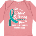 thumbnail image 4 of Inktastic Ovarian Cancer Awareness Brave and Strong with Arrows Boys or Girls Long Sleeve Baby Bodysuit, 4 of 5