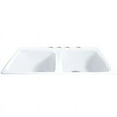thumbnail image 3 of Miseno MCI45-4TM-22 33" Double Basin Drop In Cast Iron Kitchen Sink; Biscuit, 3 of 5