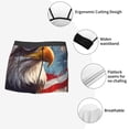 thumbnail image 3 of Yiaed Bald Eagle Pilot Print Men's Soft Cotton Boxer Shorts Breathable Boxers Underwear Moisture-Wicking Underwear Stretch Boxer Briefs for Man-XX-Large, 3 of 5