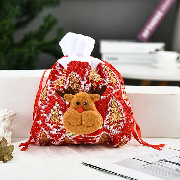 XWSHYW Almacenamiento de Papel para Envolver Regalos. Las Bolsas de Dulces para Decoración Navideña Son Muy Adecuadas Como Regalos de Navidad, Regalos de Fiesta, Manzanas y Decoraciones para Árboles