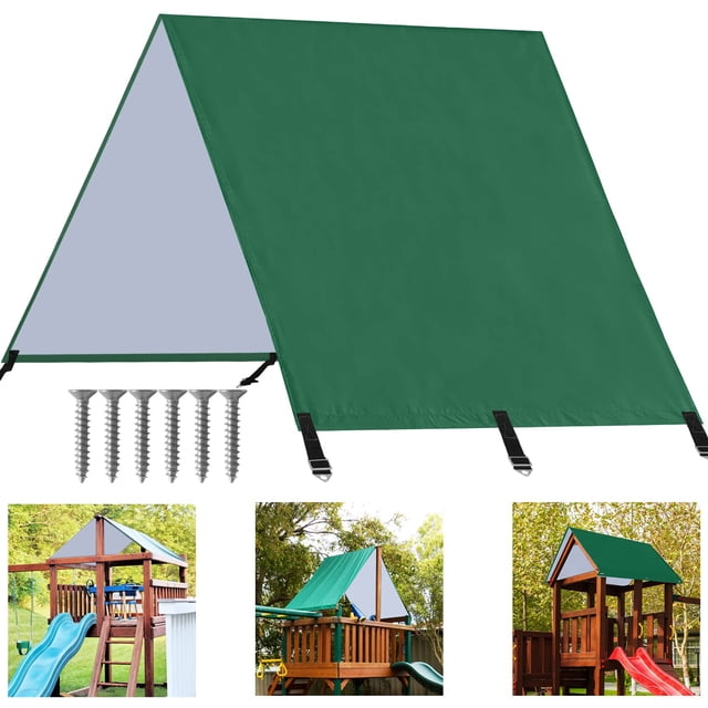 Lona de repuesto para columpios ABCCANOPY, 132 x 229 cm, color verde