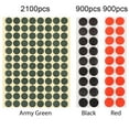 thumbnail image 2 of Diameter 1.3cm/2cm Self Adhesive Paintball Accessories Black/Red/Army Green Color Target Paster Shooting Stickers Patches Training Hunting Pratice Paper Substitute RED 900PCS, 2 of 8