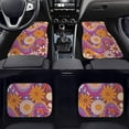 thumbnail image 5 of XYZCANDO Groovy Hippie Flower Musical Note Print Car Floor Mats Non-Slip Carpet Floor Mats for Front and Rear Full Sets Dirt-Resistant All-Weather Mats Universal Fit Most Car Sedan SUVs, 5 of 6