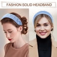 thumbnail image 2 of Unique Bargains Fluffy Fuzzy Headband Solid Color Hair Band for Women Faux Pearl Hair Bands Soft Fuzzy Hair Hoop Blue, 2 of 7