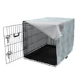 thumbnail image 3 of Floral Dog Crate Cover, Ornamental Swirled Flower Lines Abstract Victorian Retro Curves Rococo Print, Easy to Use Pet Kennel Cover for Medium Large Dogs, 35" x 23" x 27", Pale Blue White, by Ambesonne, 3 of 6