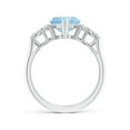 thumbnail image 2 of ANGARA Natural Heart-Shaped 1.4 ct Aquamarine Engagement Ring with Diamonds in 14K White Gold for Women (Size-8mm) | March Birthstone, Anniversary, Jewelry Gift for Women | Natural Aquamarine Ring, 2 of 10
