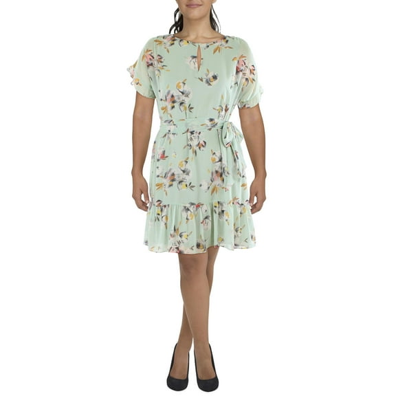 Lauren Ralph Lauren Womens Georgette Knee-Length Shift Dress