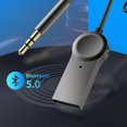 thumbnail image 3 of Deckon Receptor Bluetooth V5.0, conector auxiliar de 3,5 mm y adaptador USB Adaptador de audio inalámbrico con micrófono incorporado para altavoz de automóvil y transmisión de música (gris) Kuyhfg Bienvenido a Kuyhfg, 3 of 4