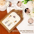 thumbnail image 6 of Vintage Velvet Ring Holder Arch Gold Small Jewelry Display Tray for Travel Wedding Photography Prop White, 6 of 8