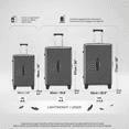 thumbnail image 2 of WINGOMART 3-Piece Luggage Set Lightweight Durable PC+ABS Hardshell, Double Spinner Wheels, TSA Lock - 22in/26IN/30in - GREY, 2 of 9
